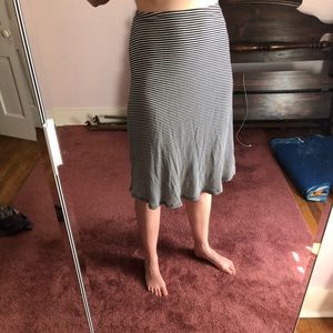 Reformation Stripe Cotton Stretch Skirt